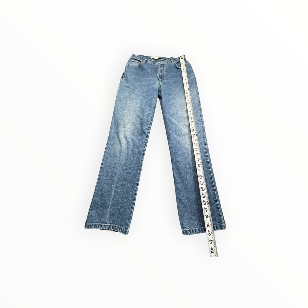 St. John's Bay Jeans Womens 18 Blue Stretch Straight Leg High Rise Denim Pants - Picture 6 of 12